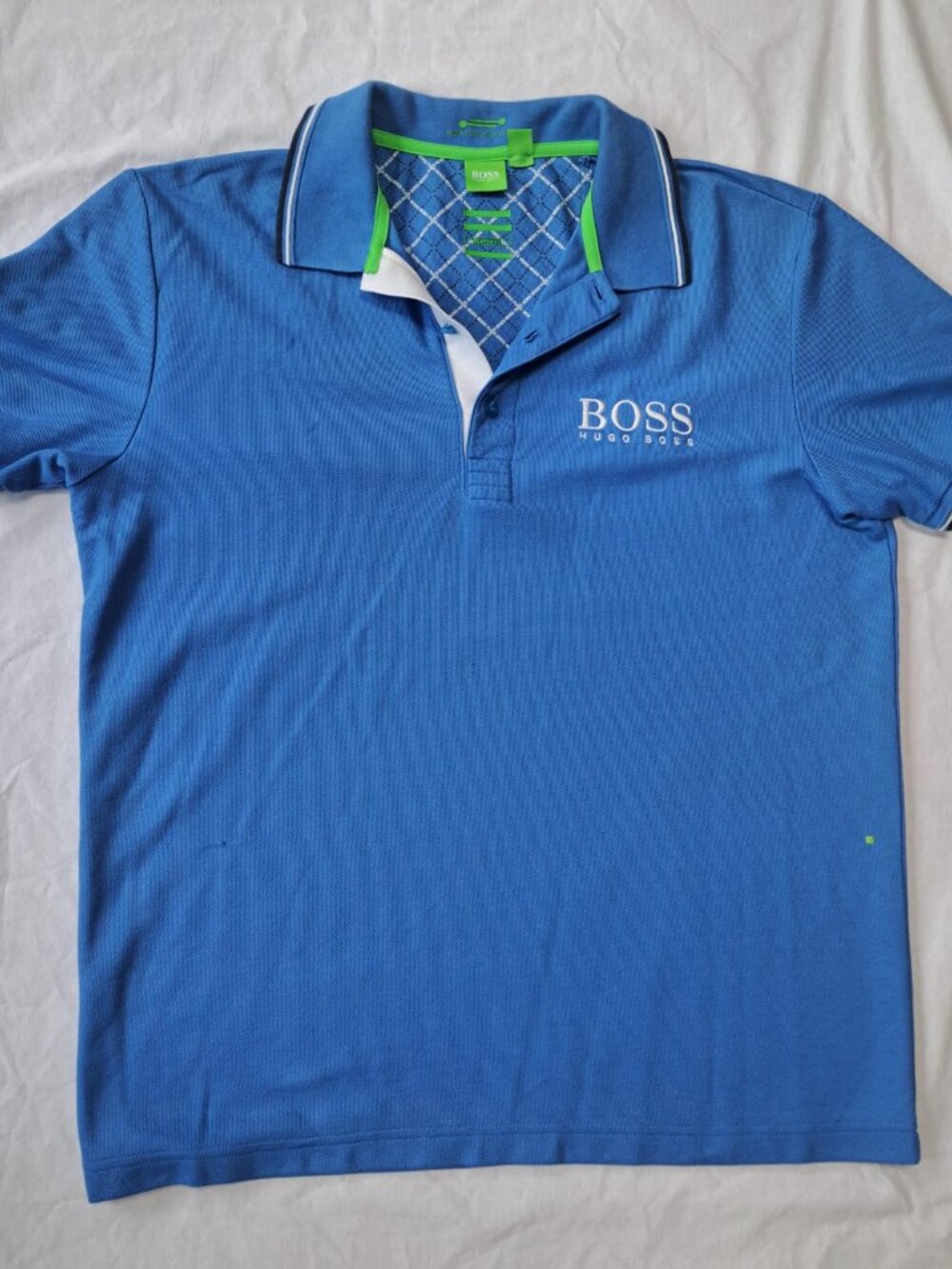 BOSS Brand Hugo Boss Polo Shirt Men’s XL Blue Modern Fit Short Sleeve